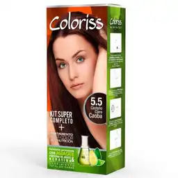 Coloriss Tintura Permanente para Cabello Tono 5.5 Castaño Claro Caoba