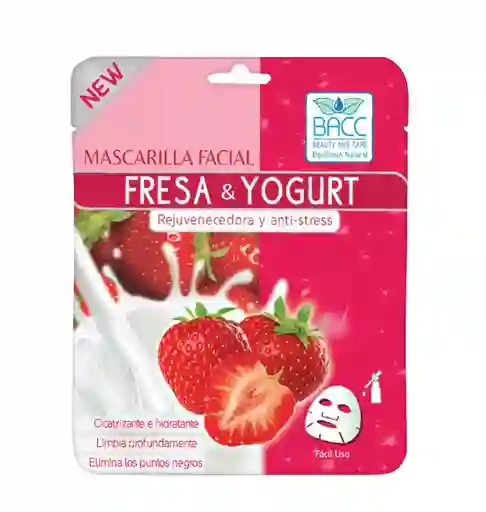 BACC Mascarilla Fresa y Yogurt 