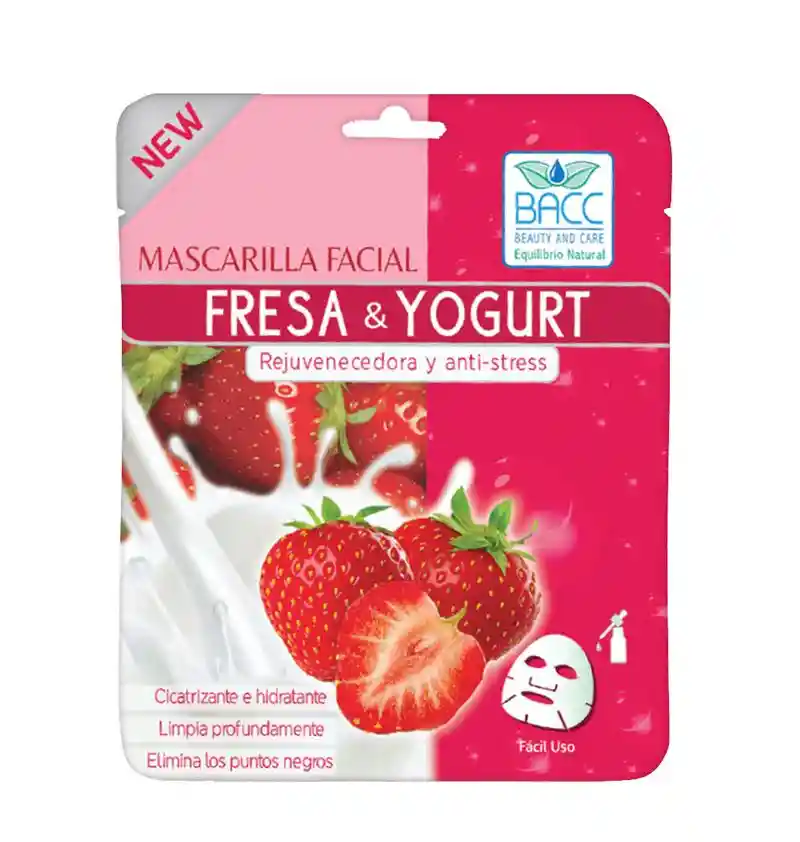 BACC Mascarilla Fresa y Yogurt 