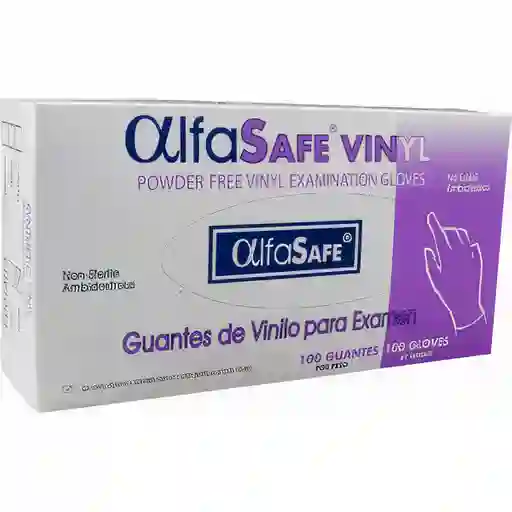 Alfa Safe Trading Guante Examen Vinilo T L 100 Uds