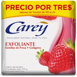 Carey Jabón Exfoliante Semillas de Fresa 