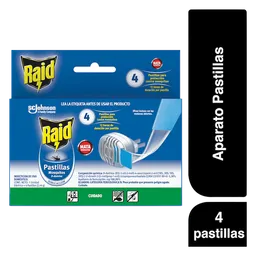 Raid Repelente Pastilla Protección Contra Mosquitos x 4 Unidades