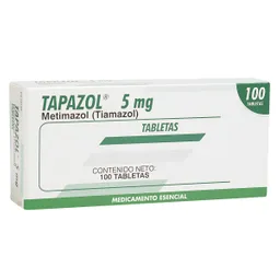 Tapazol Medicamento para el Hipertiroidismo en Tabletas