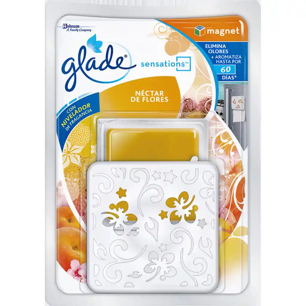 Glade Ambientador En Gel Unidad Magnética + 1 Repuesto, 8Gr