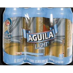 Aguila Light Cerveza Ligth Lata Six Pack