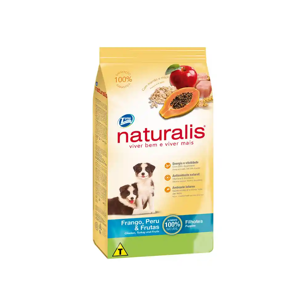 Naturalis Alimento Para Perro Cachorro Pollo, Pavo & Fruta 2 Kg