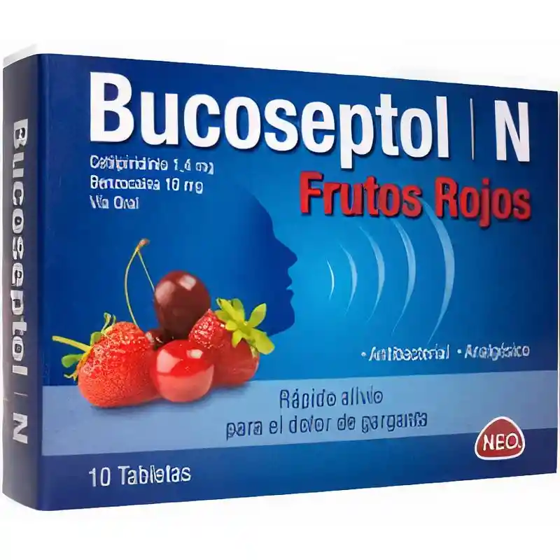 Bucoseptol Analgesico Tableta Frutos Rojos