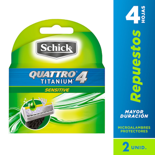 Cartuchos Schick Quattro Titanium 2 Piezas 2 und