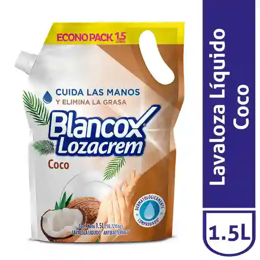 Blancox Detergente Lavavajillas Lozacrem Líquido Aroma a Coco