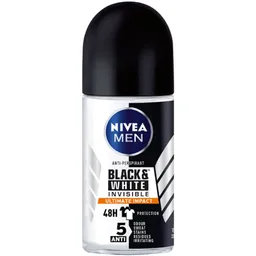 Nivea Men Desodorante Black & White Invisible en Roll-On Ultimate Impact