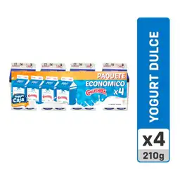 Coolechera Yogurt Dulce Entero x 4 Unidades