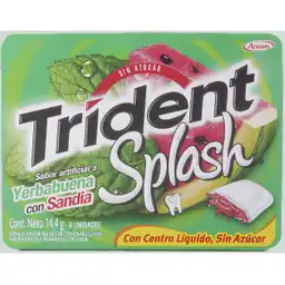 Trident Chicles Splash Yerbanuena Con Sandia