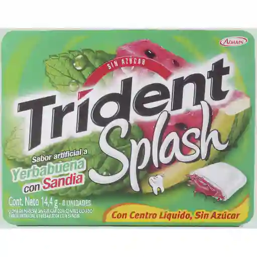 Trident Chicles Splash Yerbanuena Con Sandia