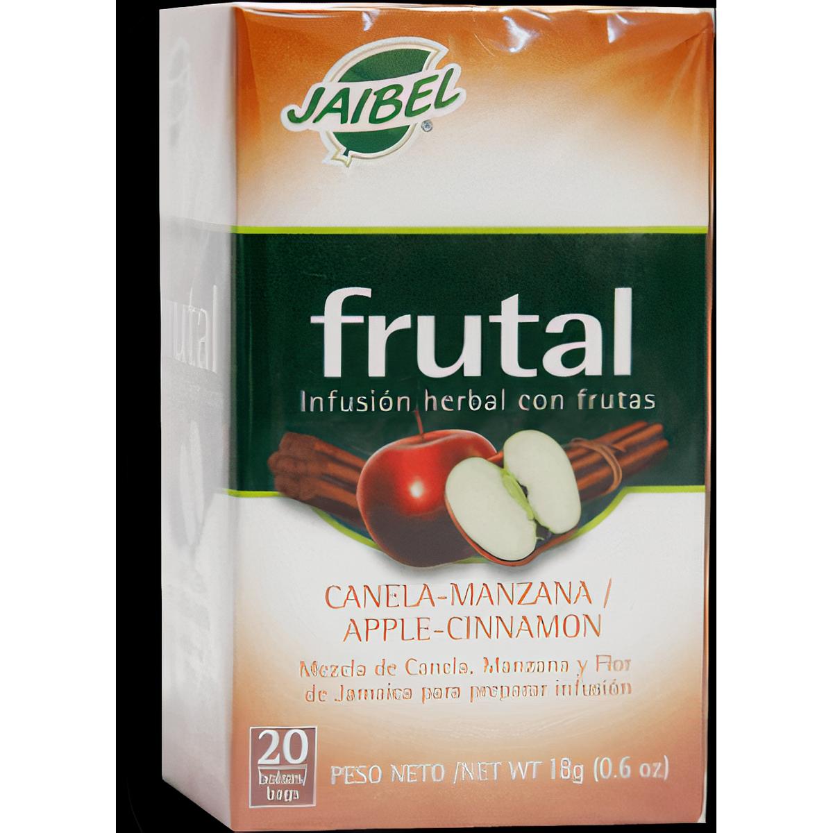 Jaibel Frutal Infusión Herbal con Frutas Manzana y Canela 18 g
