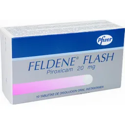 Feldene Flash Antiinflamatorio (20 mg) Tabletas de Disolución Oral Instantánea