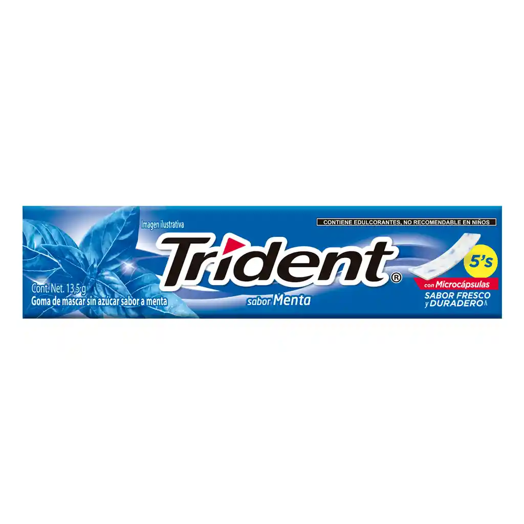 Trident Chicle Sabor a Menta 
