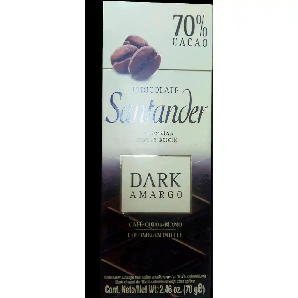 Santander Chocolate Negro Amargo