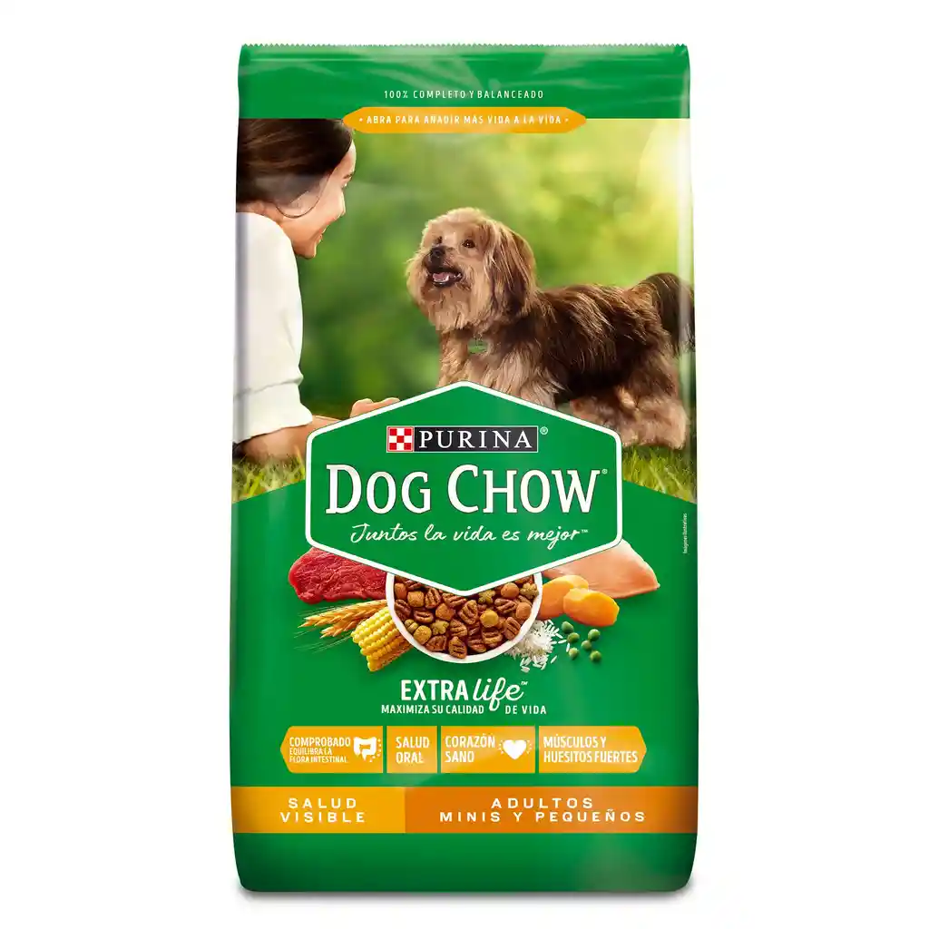 Dog Chow Alimento para Perros Adultos Minis y Pequeños Extra Life