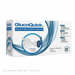 Gluco Quick Agujas para Plumas de Insulina D