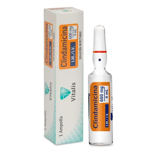 Vitalis Clindamicina Antibiótico (600 mg) Solución Inyectable