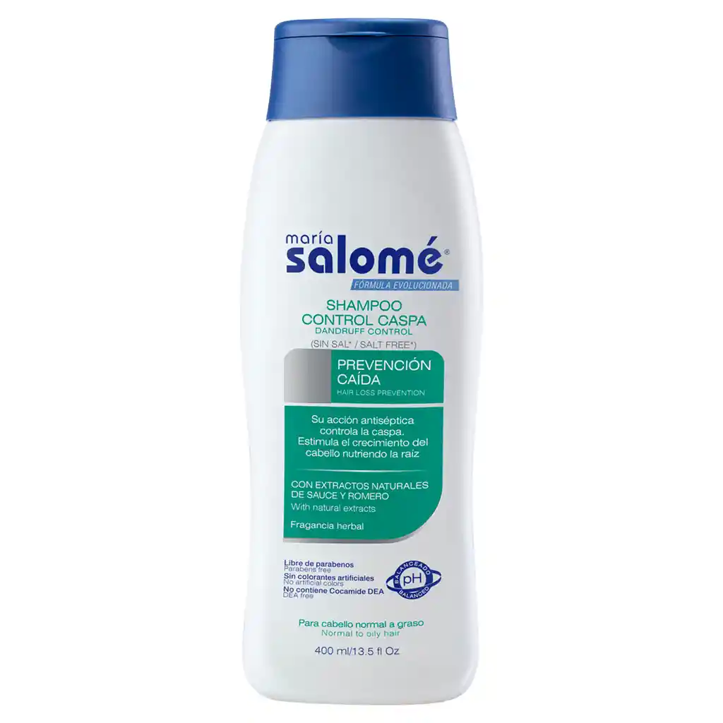 María Salomé Shampoo Control Caspa sin Sal Prevención Caída
