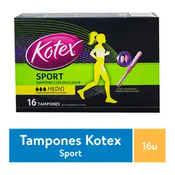 Kotex Tampones Sport Medio con Aplicador