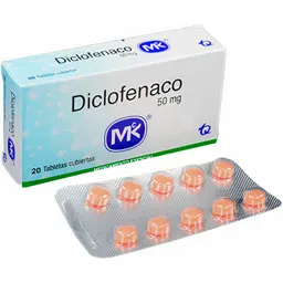 MK Diclofenaco Antiinflamatorio no Esteroideo (50 mg) Tabletas Cubiertas
