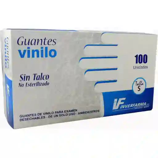 Inverfarma Guante Examen Vinilo TamaÃ±o S x 100 Uds