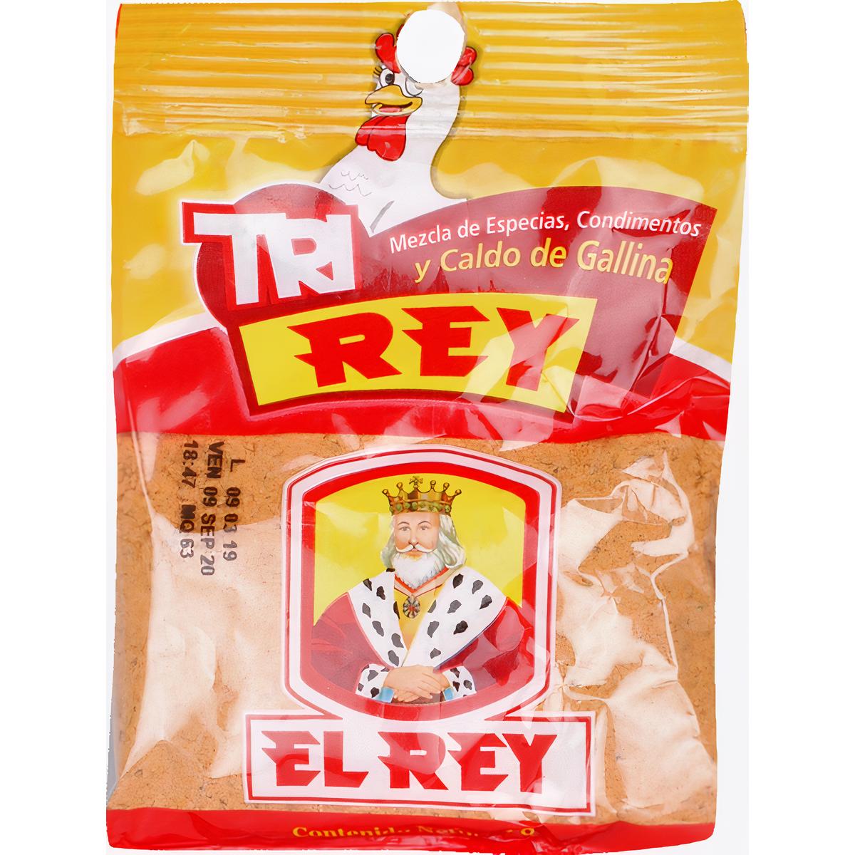 El Rey Mezcla de Especias Condimentos y Caldo de Gallina Tri Rey 55 g