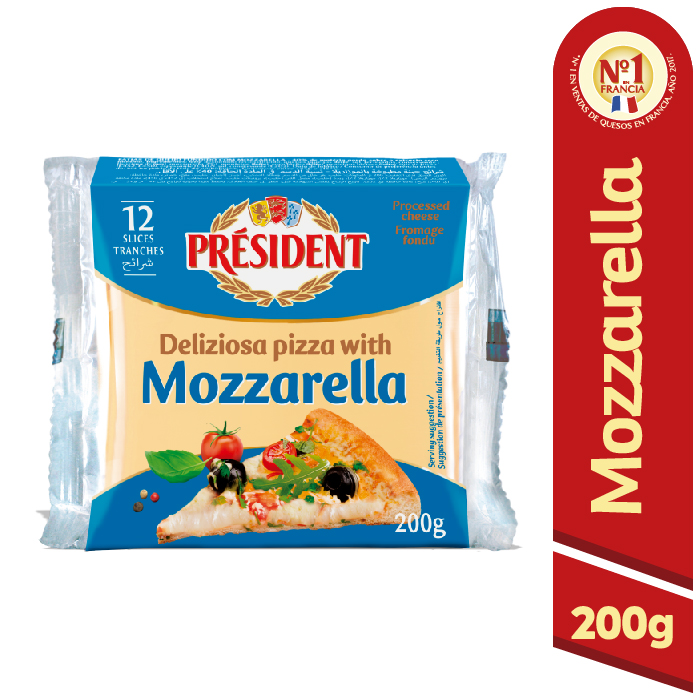 President Queso Mozzarella Tajado 200 g