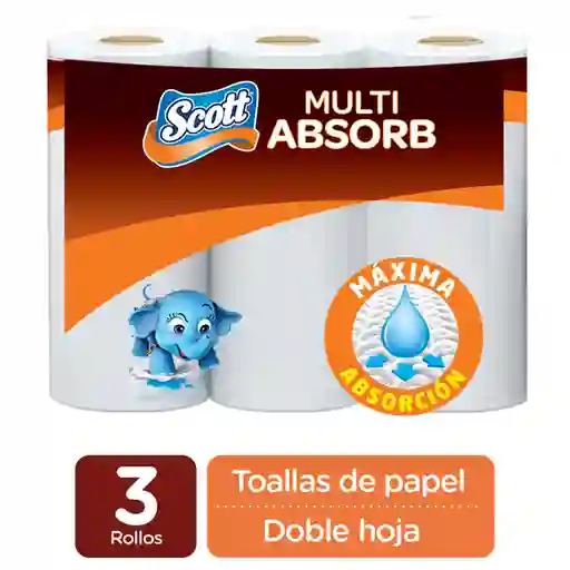 Scott Toallas de Papel Doble Hoja Multi Absorb