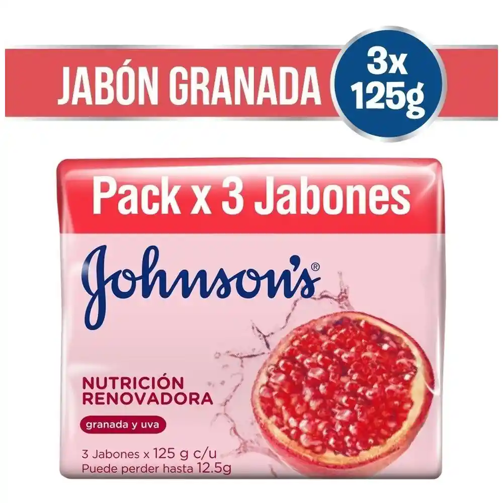 Johnsons Jabón en Barra Nutrición Renovadora de Granada y Uva