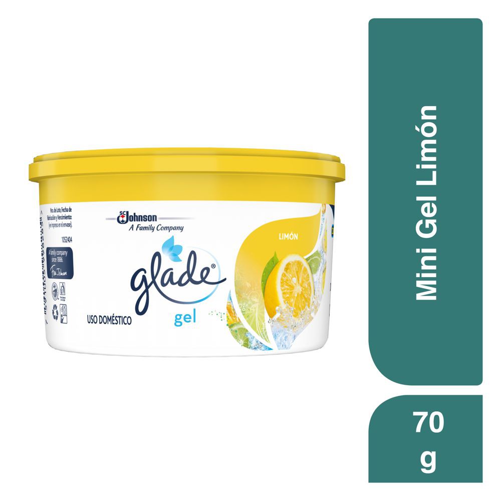 Glade Mini Gel Ambientador Aroma Limón 70 g