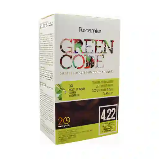 Green Code Tinte de Cabello Tono 4.22 Castaño Oscuro Violeta Intenso
