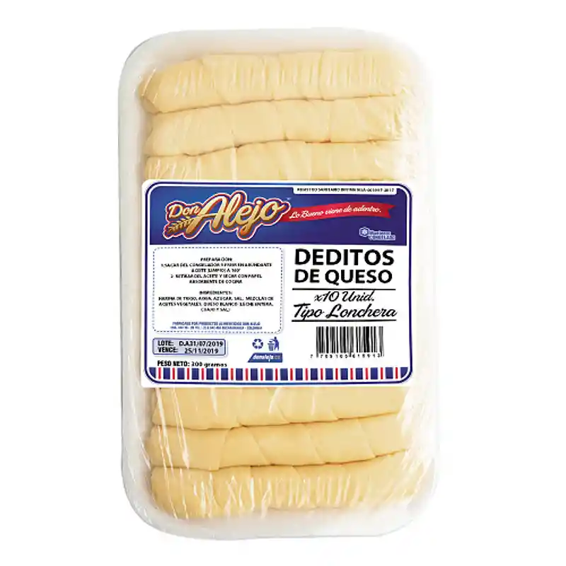 Don Alejo Dedito Relleno de Queso para Fritar