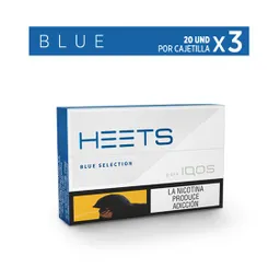 Heets Cigarrillos Blue Label Cajetilla 20 Und Pack X3