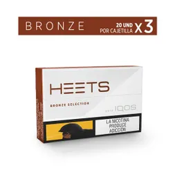 Heets Cigarrillos Bronze Label Cajetilla 20 Und Pack X3