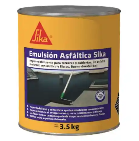 Sika Emulsión Asfáltica Impermeabilizante para cubierta 3.5kg