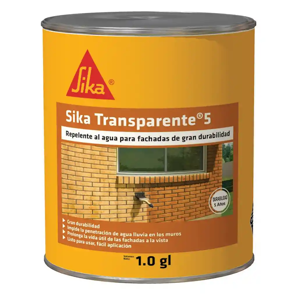 Sika Transparente-5 Repelente agua incoloro fachadas 1gl