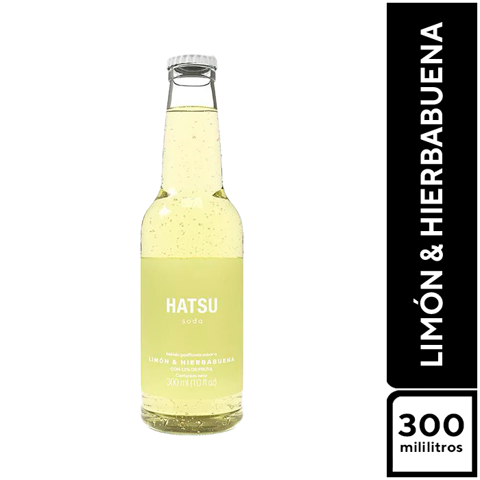Soda Hatsu Limon y Hierba Buena 300 ml