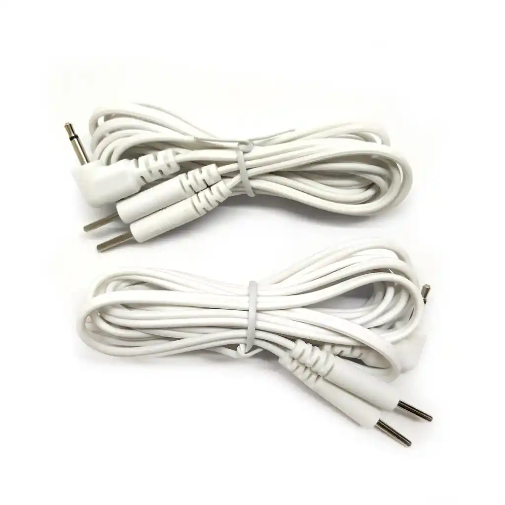 2 Cables Jack 25 Para Tens Ems Tipo Aguja 2 Salidas