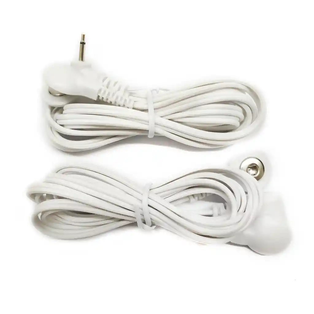 2 Cables Jack 25 Para Tens Ems Tipo Pin Broche 2 Salidas