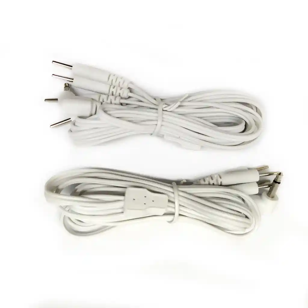 2 Cables Jack 35 Para Tens Ems Tipo Aguja 4 Salidas