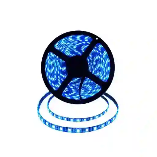 Cinta Led Genérico Luz Azul Rollo De 5 Metros + Adaptador 12v 2amp