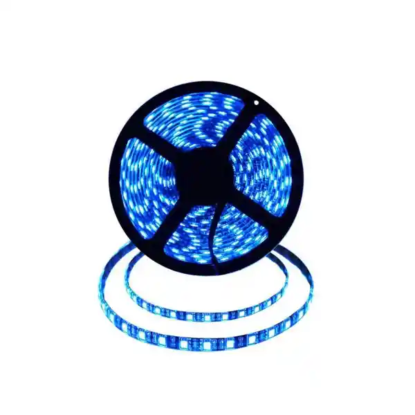 Cinta Led Genérico Luz Azul Rollo De 5 Metros + Adaptador 12v 2amp