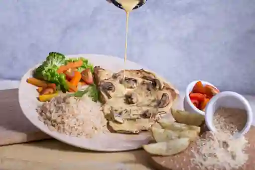 Pollo en Champiñones