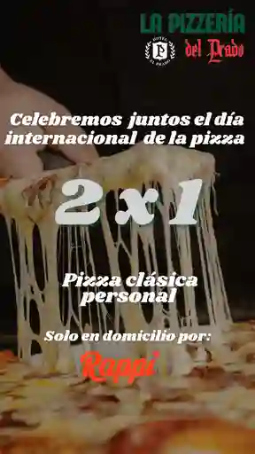Pizza Pollo con Champiñones Personal 2x1