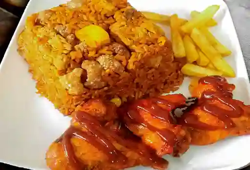 Combo Arroz Alitas BBQ