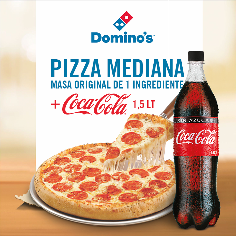 Pizza Mediana 1 Ingrediente y Bebida 1.5Lt