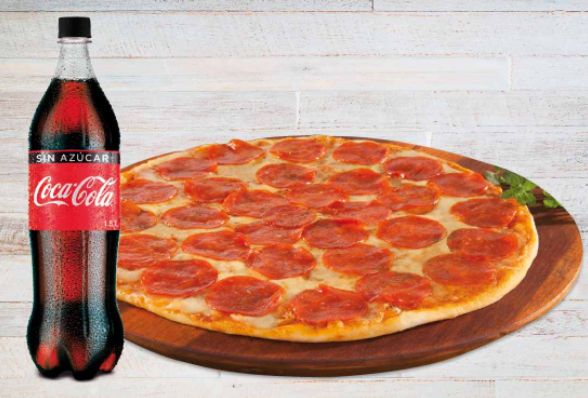 Pizza Extragrande + Gaseosa 1.5 Lt